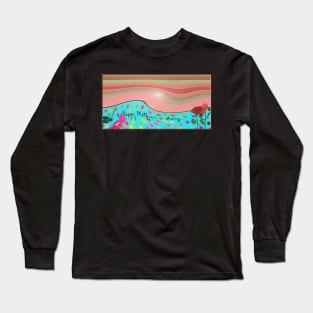 Waves of Bright Colors for Happy Mother's Day Card Long Sleeve T-Shirt